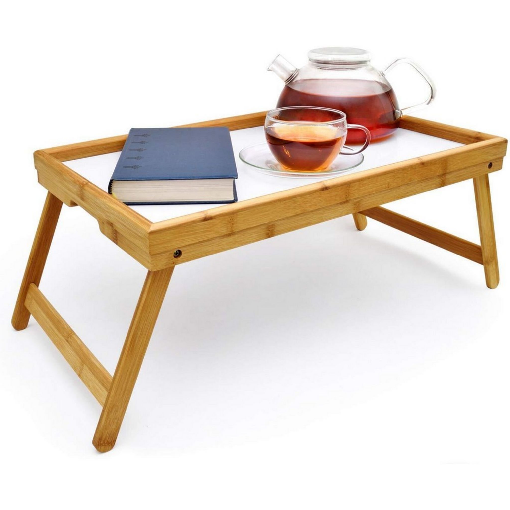 Plateau de lit petite table de petit-déjeuner en bambou 52 cm 4313031