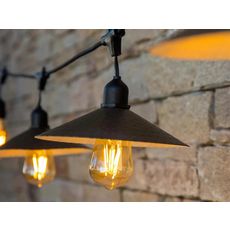 Lumisky Guirlande lumineuse LED avec abat-jour en acier style vintage VINTY LIGHT 6 m