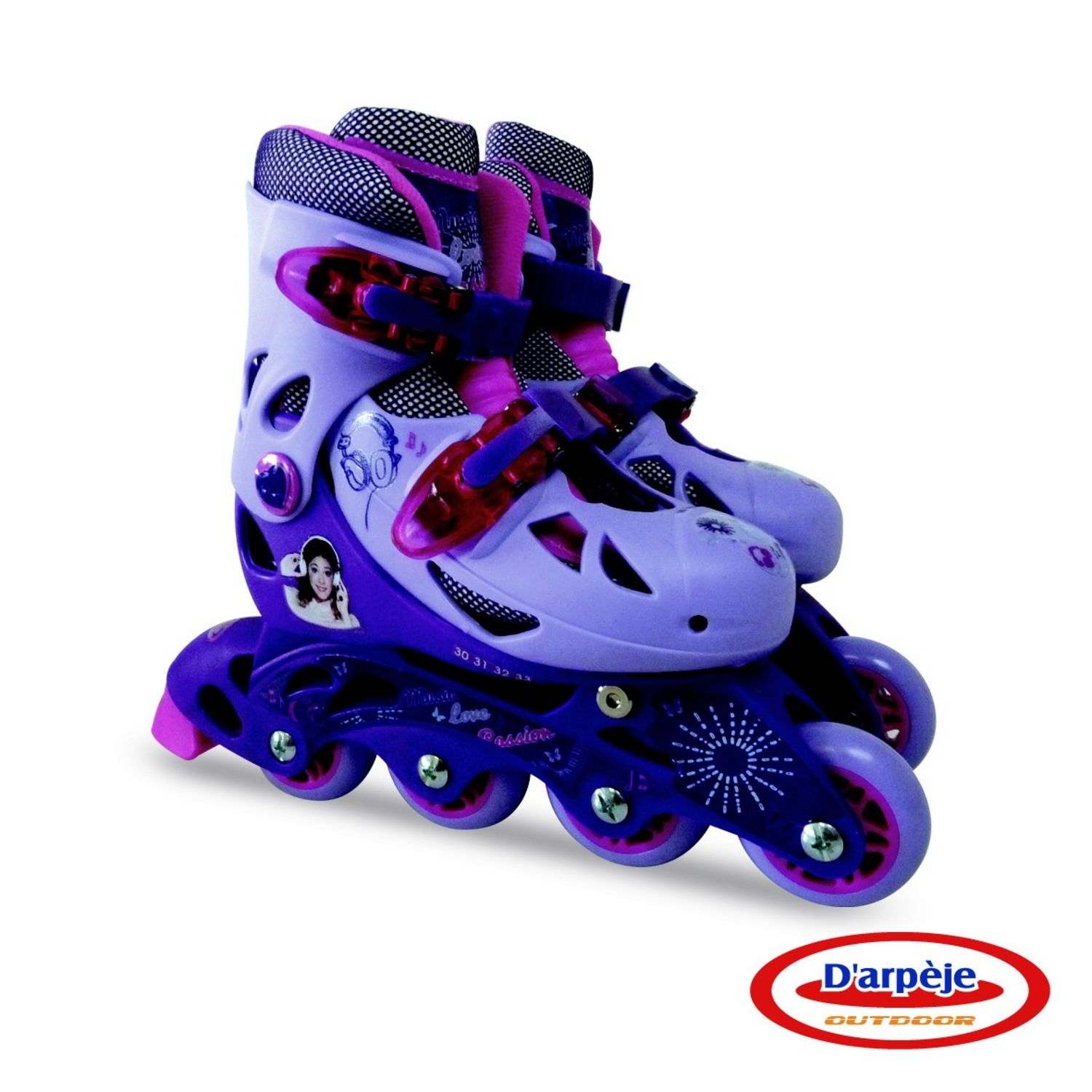 DARPEJE LOL Rollers en ligne T2 pour enfant Violet - Rollers à la Fnac