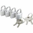 master lock lot de 4 cadenas à clé master lock aluminium, l.20 mm