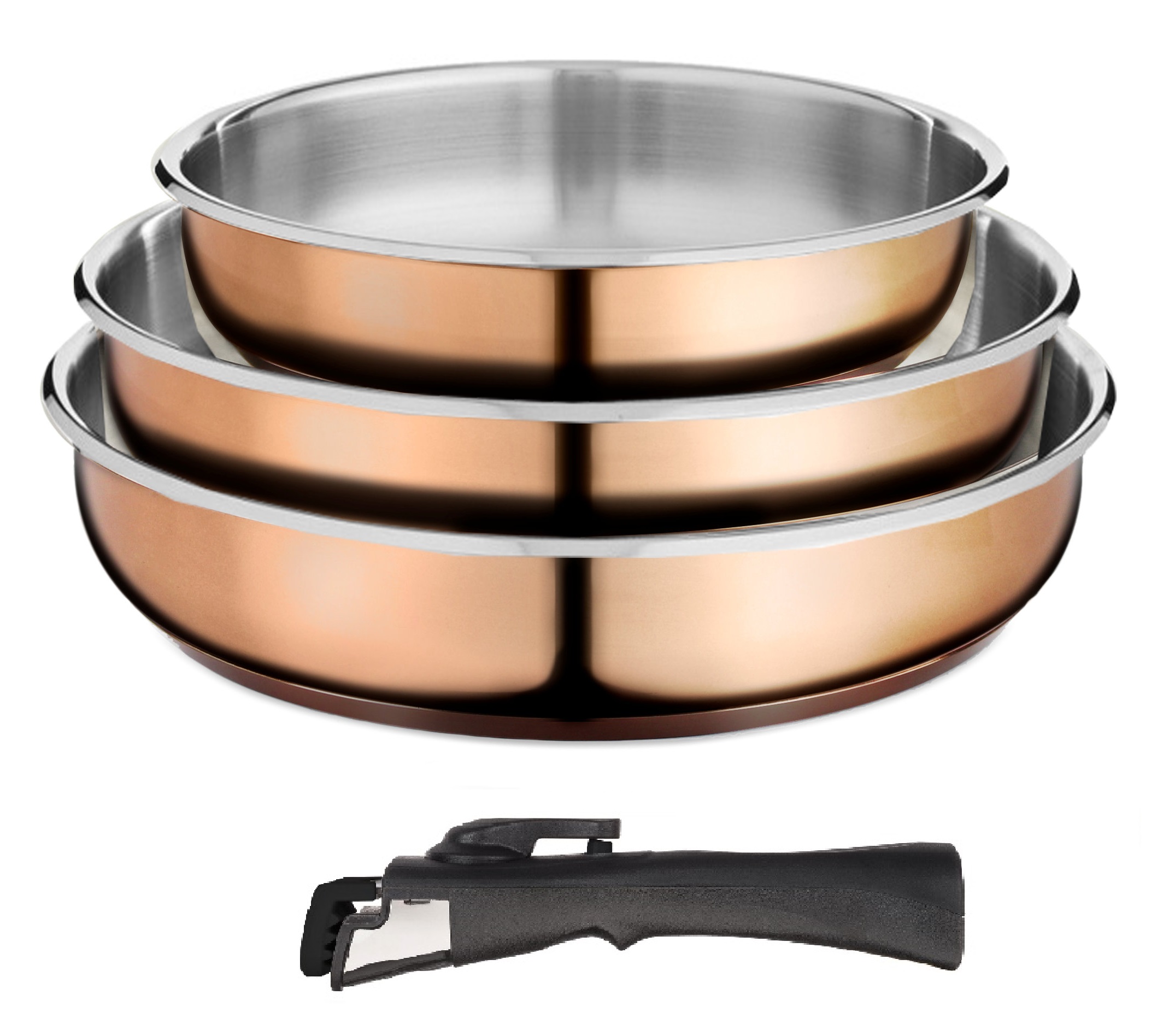 Set de 3 poêles en inox Arthur Martin