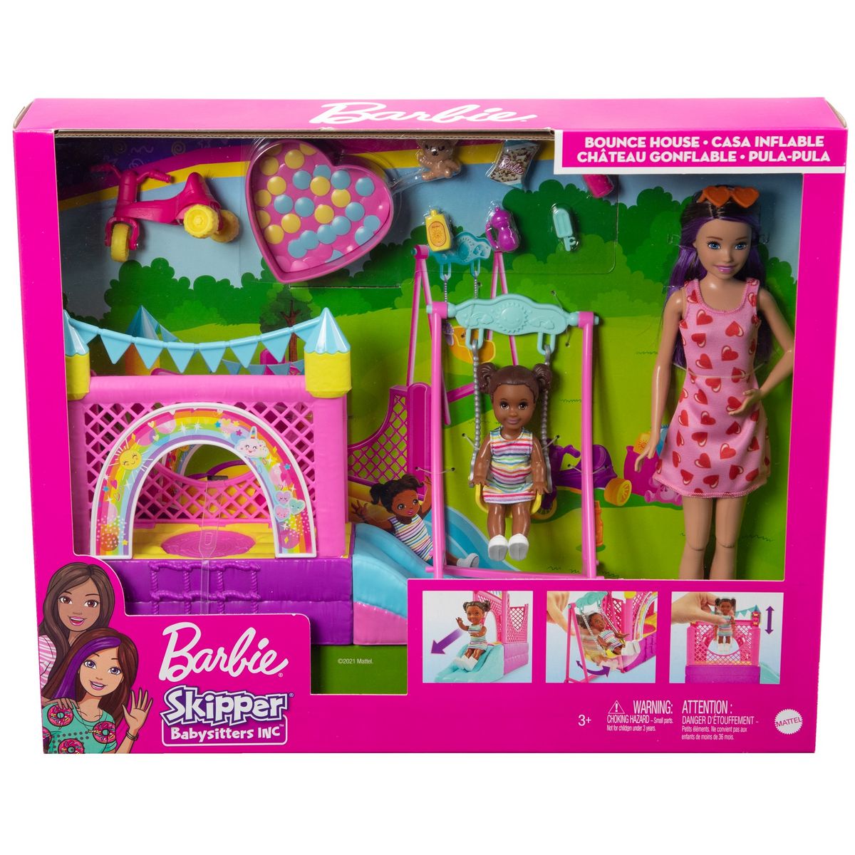 BARBIE Poupée Barbie Skipper aire de jeux 