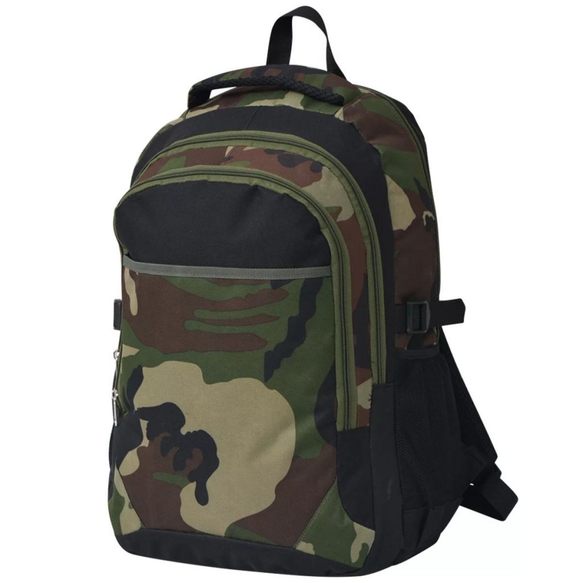 VIDAXL Sac a dos d ecole 40 L noir et camouflage pas cher Auchan