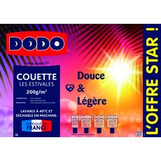 DODO Couette DODO Douce et Légère Les Estivales 200 gr/m2 (Blanc)