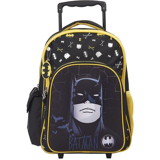 Sac dos roulettes noir et jaune Batman