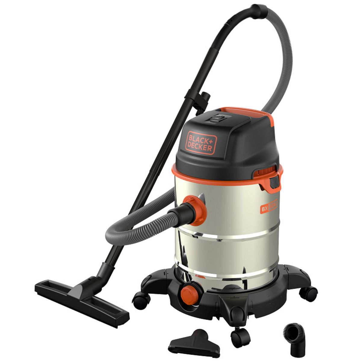 Black & Decker Aspirateur eau et poussière Inox 30L - 1600W pas cher 