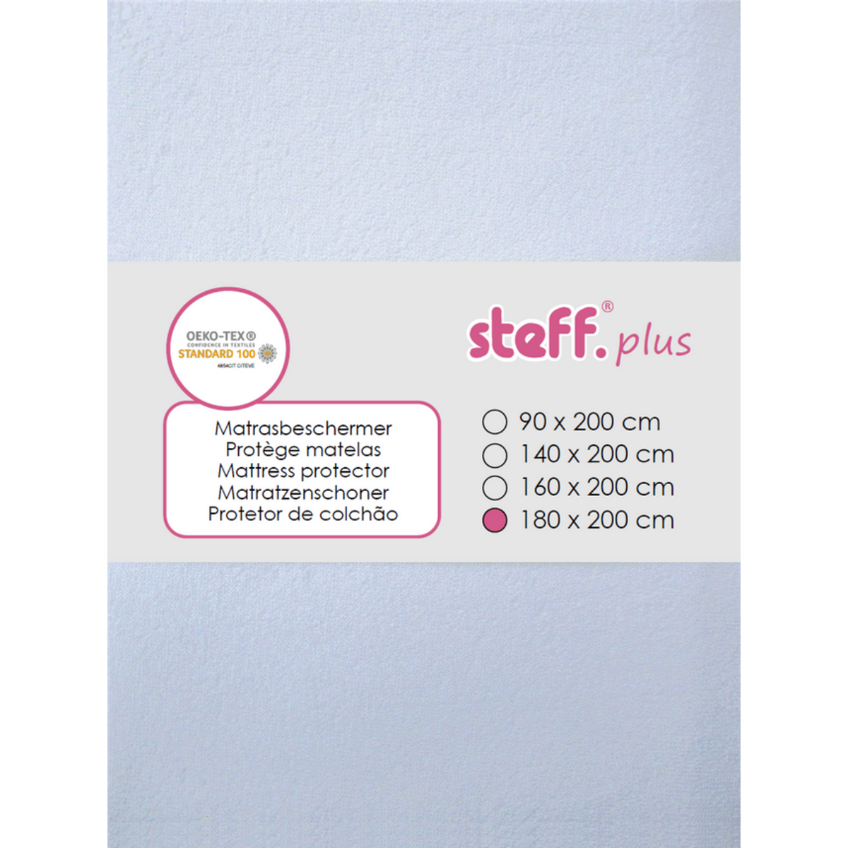  Steff - Protège matelas - Alèse - 180x200 cm - Blanc - tissu éponge de haute qualité - impermeable sur couche de PU - OEKO-TEX standard 100