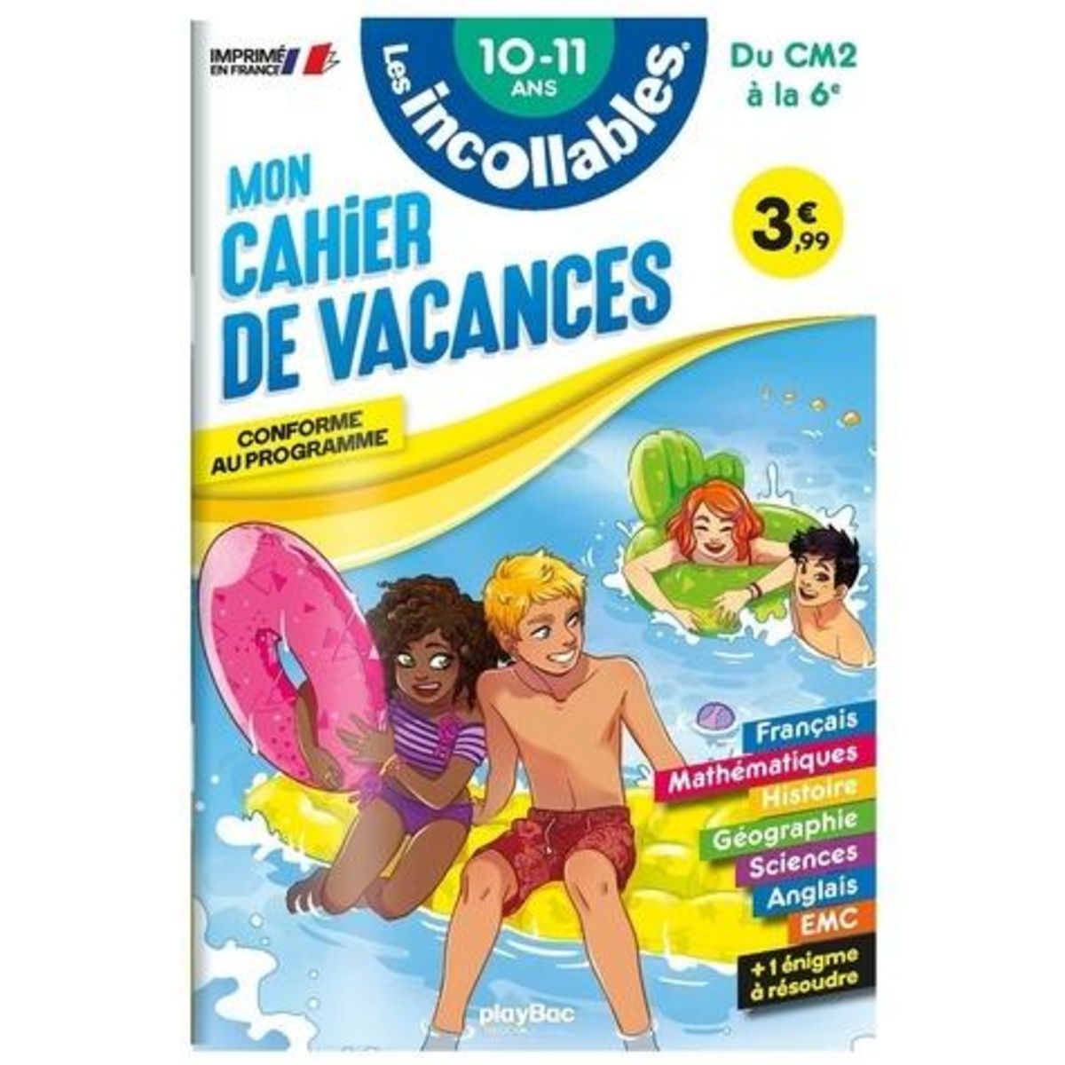  MON CAHIER DE VACANCES DU CM2 A LA 6E. 10-11 ANS, EDITION 2023, Playbac