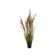 JARDIDECO Tiges d'herbe artificielles avec plumes blanches 115 cm - Jardideco