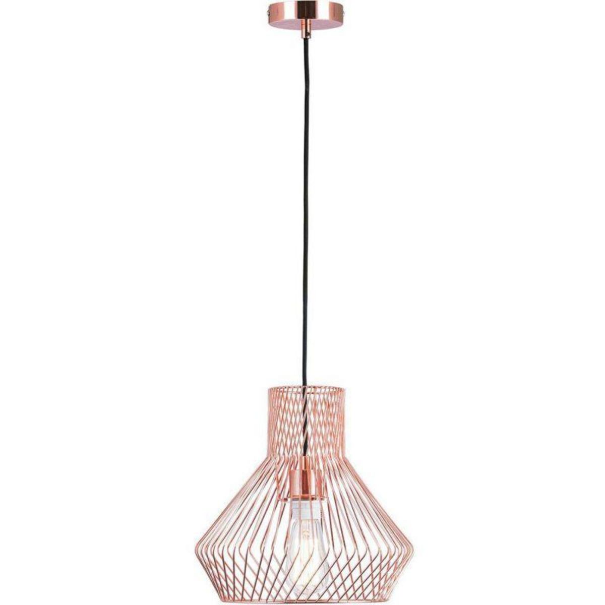 Paris Prix Lampe Suspension Design  Geraldine  134cm Cuivre