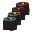 UMBRO Lot de 4 Boxers coton homme uni ceinture. Coloris disponibles : Noir