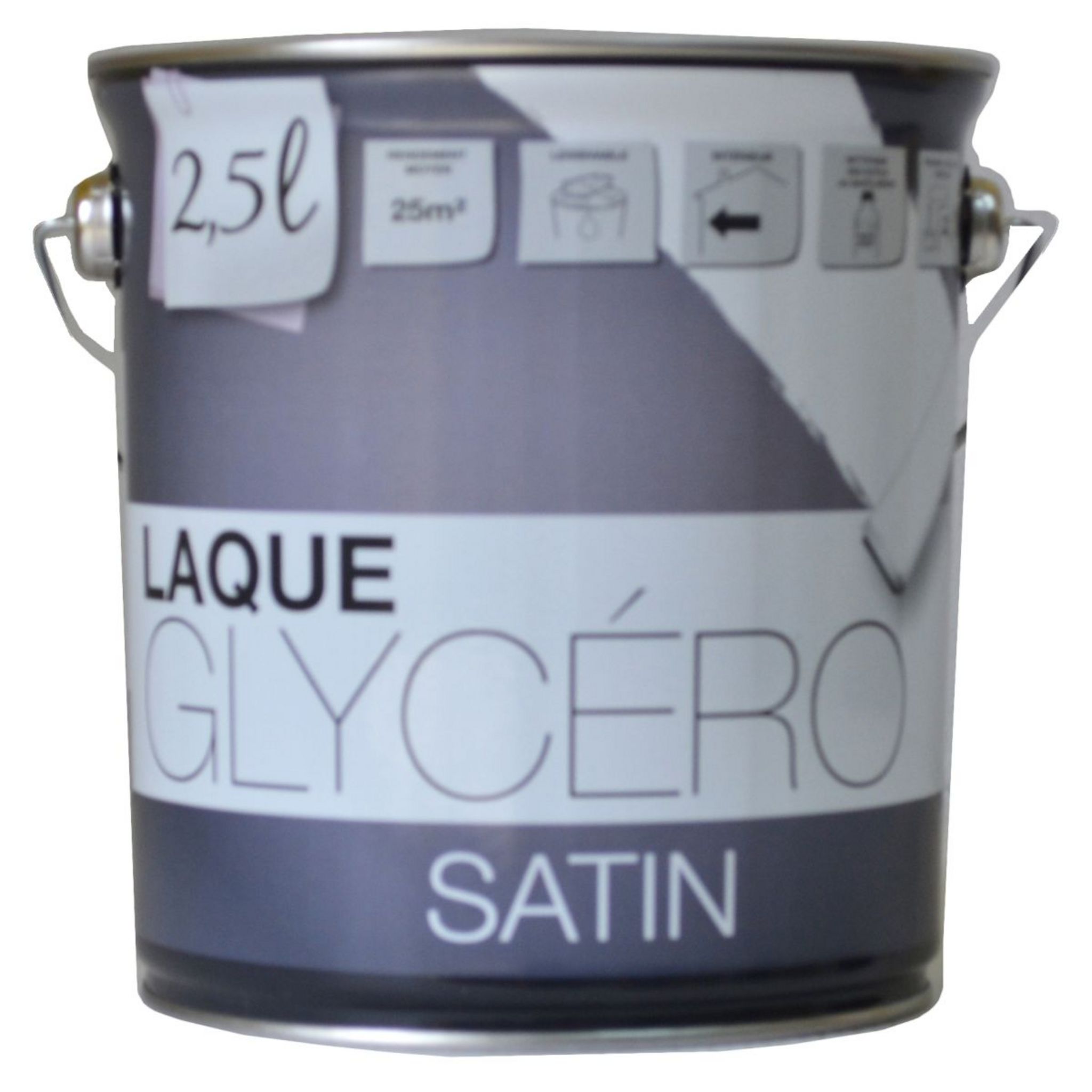 PEINTURE GLYCERO SATIN DECORATION BLANC 2.5L Lessivable intérieur