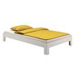 IDIMEX Lit futon THOMAS couchage simple 100 x 200 cm 1 place / 1 personne, en pin massif lasuré blanc