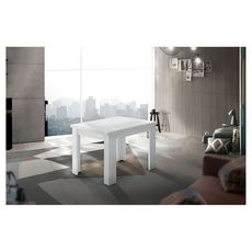 Table de séjour salle à manger extensible L90-180cm OSTUNI (Blanc brillant)