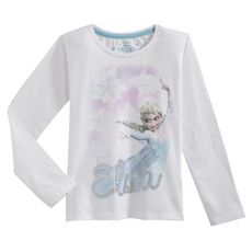 IN EXTENSO Tee-shirt manches longues imprimé fille (Blanc)