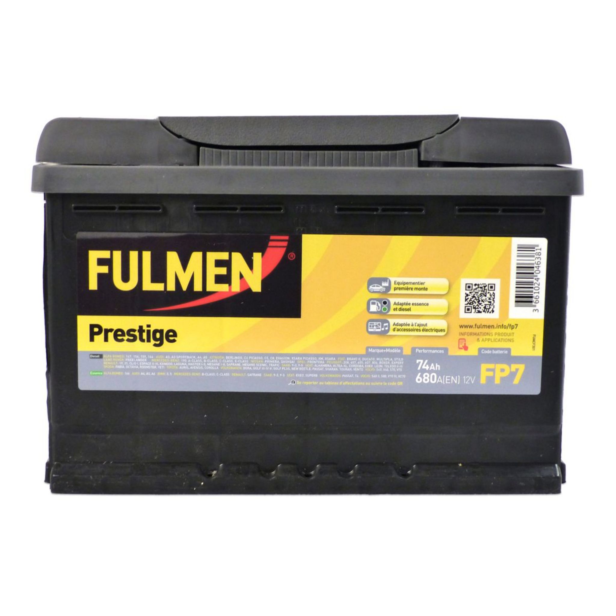 Fulmen Batterie prestige fulmen pour voiture 680A 74AHFP7 pas cher 