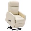 Fauteuil inclinable Blanc creme Similicuir