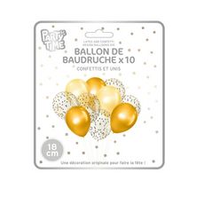 Lot de 10 Ballons Gonflables  Fiesta  Jaune & Blanc