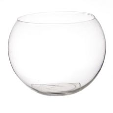 Vase en Verre  Boule  25cm Transparent