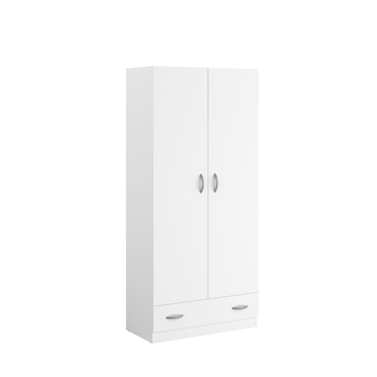 Armoire 2 portes 1 tiroir L78cm HOUSTON pas cher 