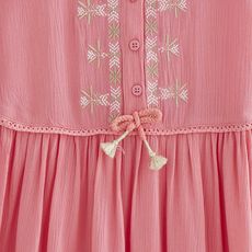 IN EXTENSO Robe courte brodée fille (Rose)