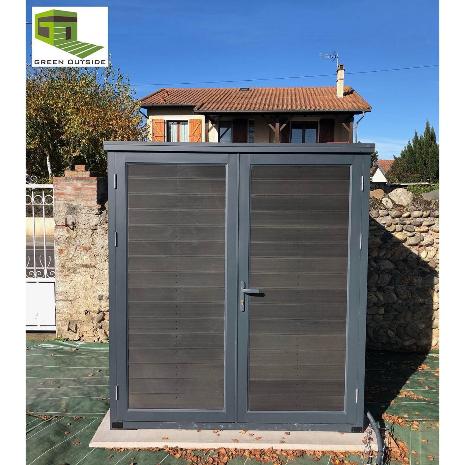 Abri bois composite 5m2 menuiseries aluminium - OOGarden