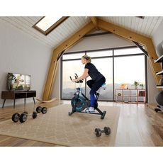 Vélo Spinning SPINNER - Exercice bike avec roue d'inertie 6Kg et résistance manuelle magnétique - Cardio et Fitness training