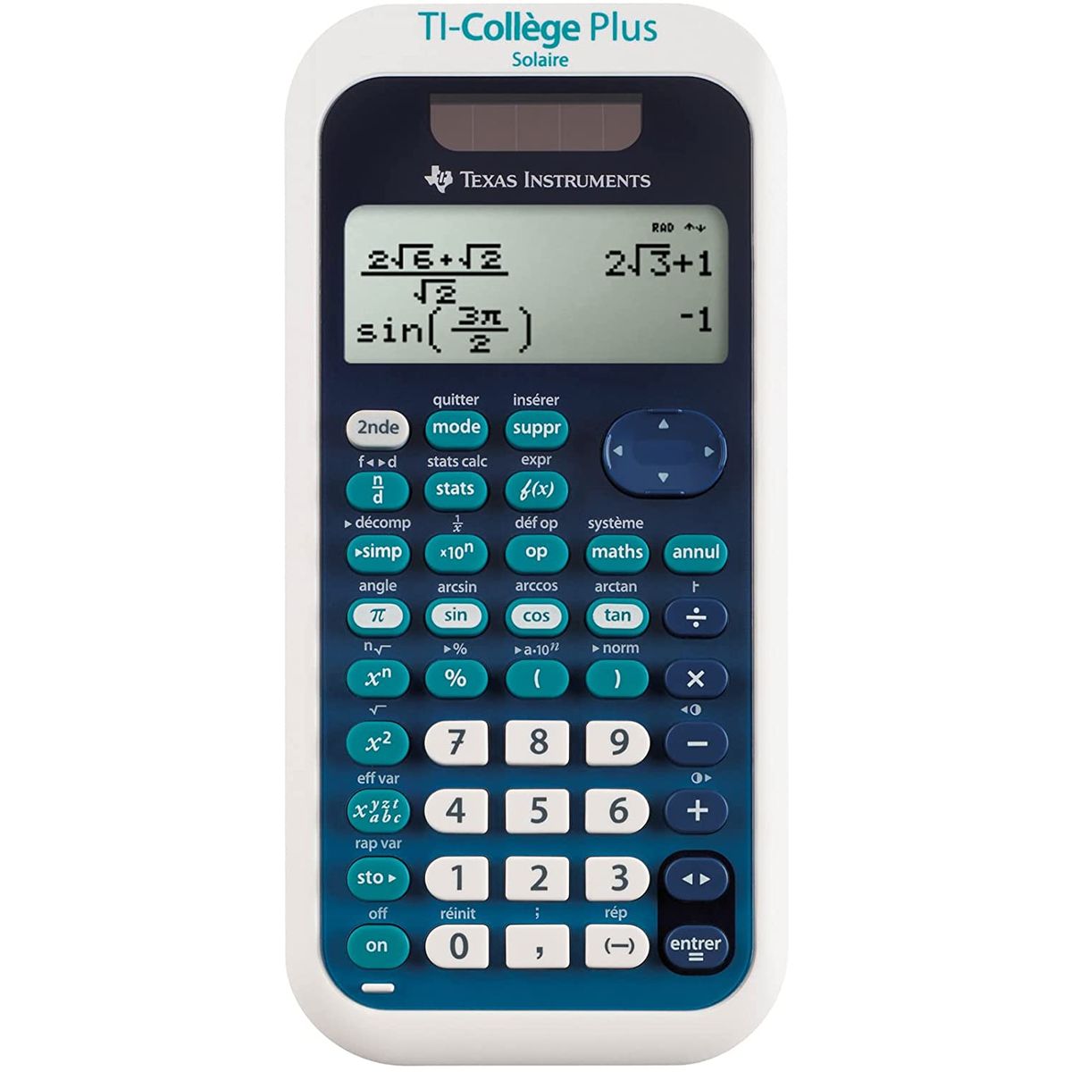 Calculatrice scientifique Texas Instrument TI college plus solaire