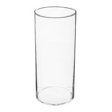  Vase Cylindrique en Verre 30cm Transparent