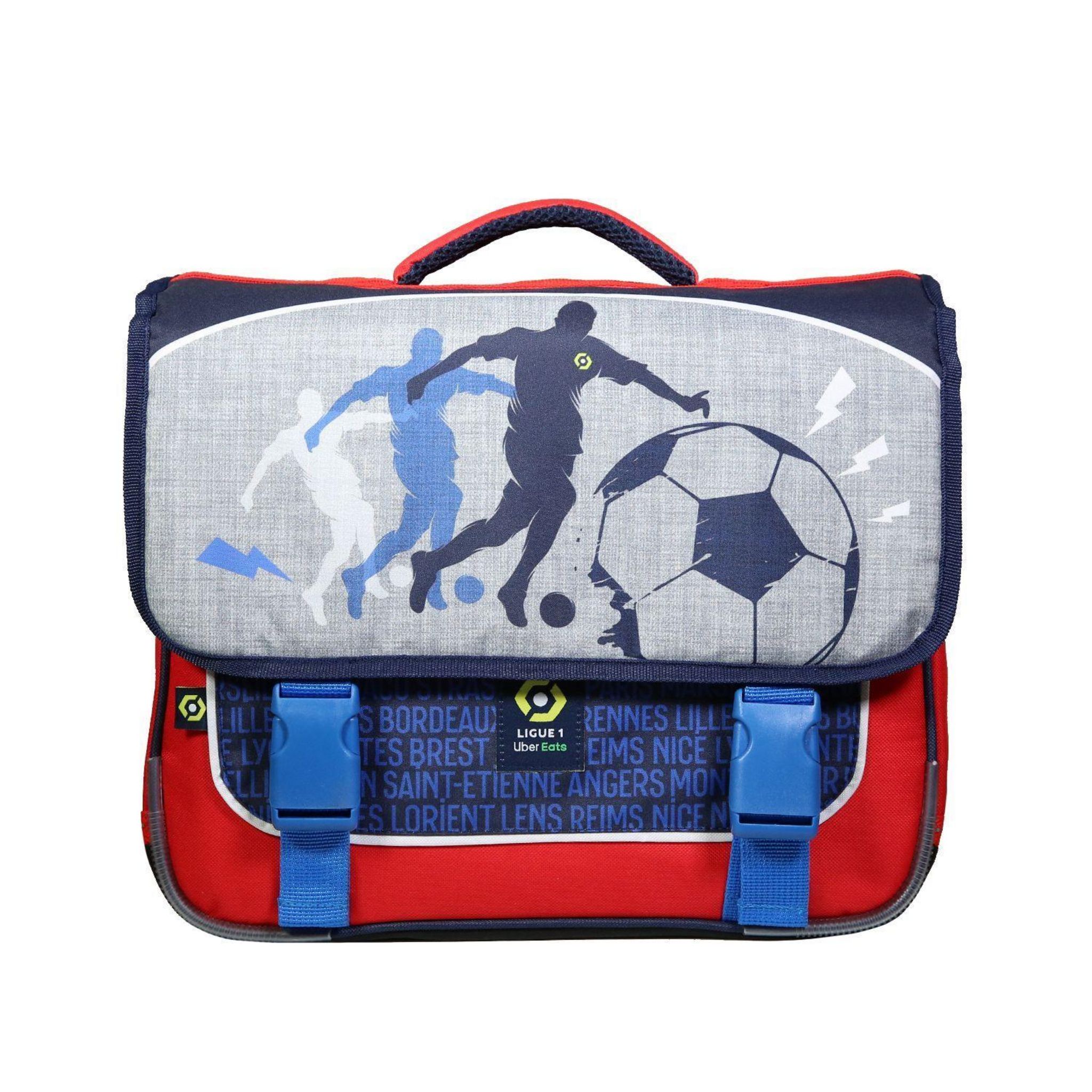 Bagtrotter BAGTROTTER Cartable 38 cm Ligue 1 Uber Eats Football Gris pas cher Auchan