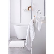 TODAY Tapis de bain uni en polyester 1500G/M²  BUBBLE (Blanc)