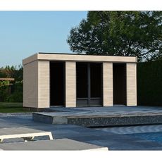 Abri de jardin bois DECOR HOME / 15.24m² / toit plat 