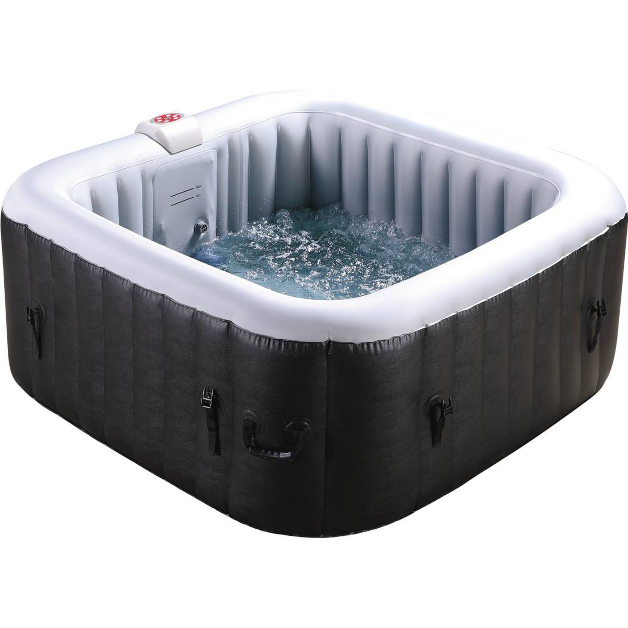 Spa Gonflable NICE en PVC - 6 places - Gris/Noir 98927