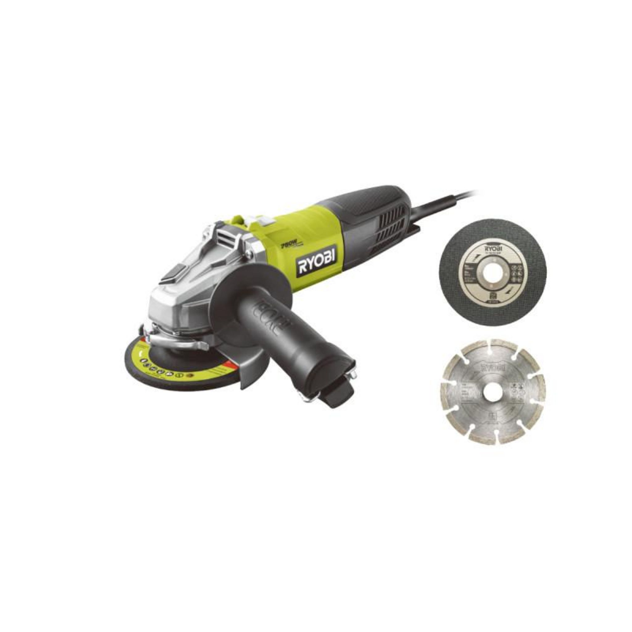 Ryobi Meuleuse d'angle RYOBI - R18AG7-0 - 18V OnePlus Brushless - sans  batterie ni chargeur pas cher 