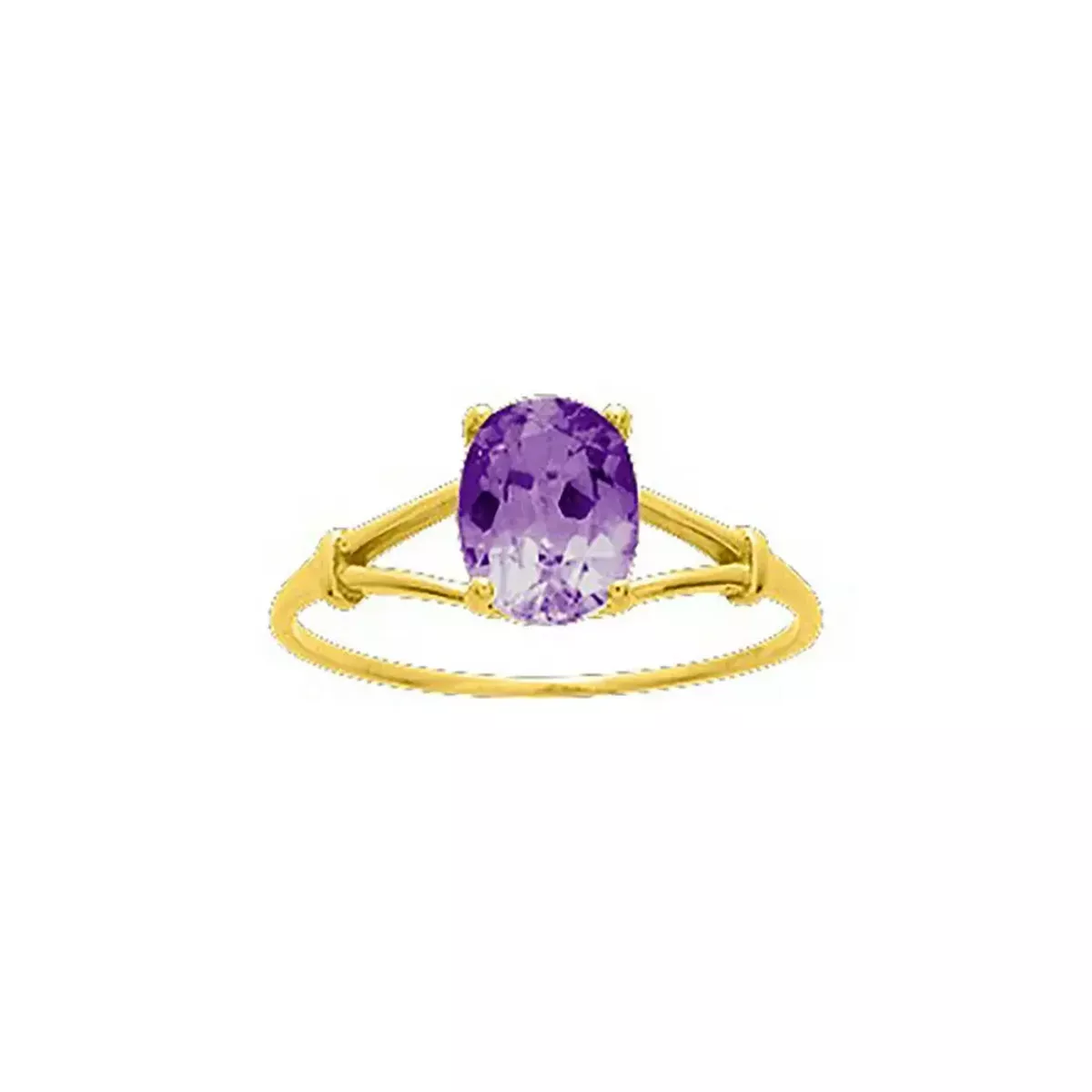 Tousmesbijoux Bague Femme - améthyste - Or 18 Carats
