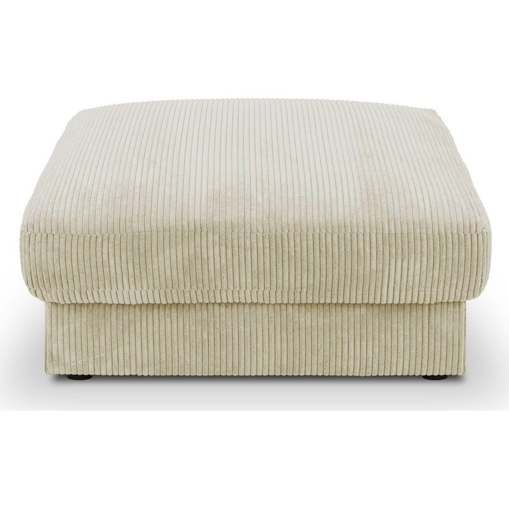 Pouf / repose-pieds modulable en velours côtelé taupe - Modulo