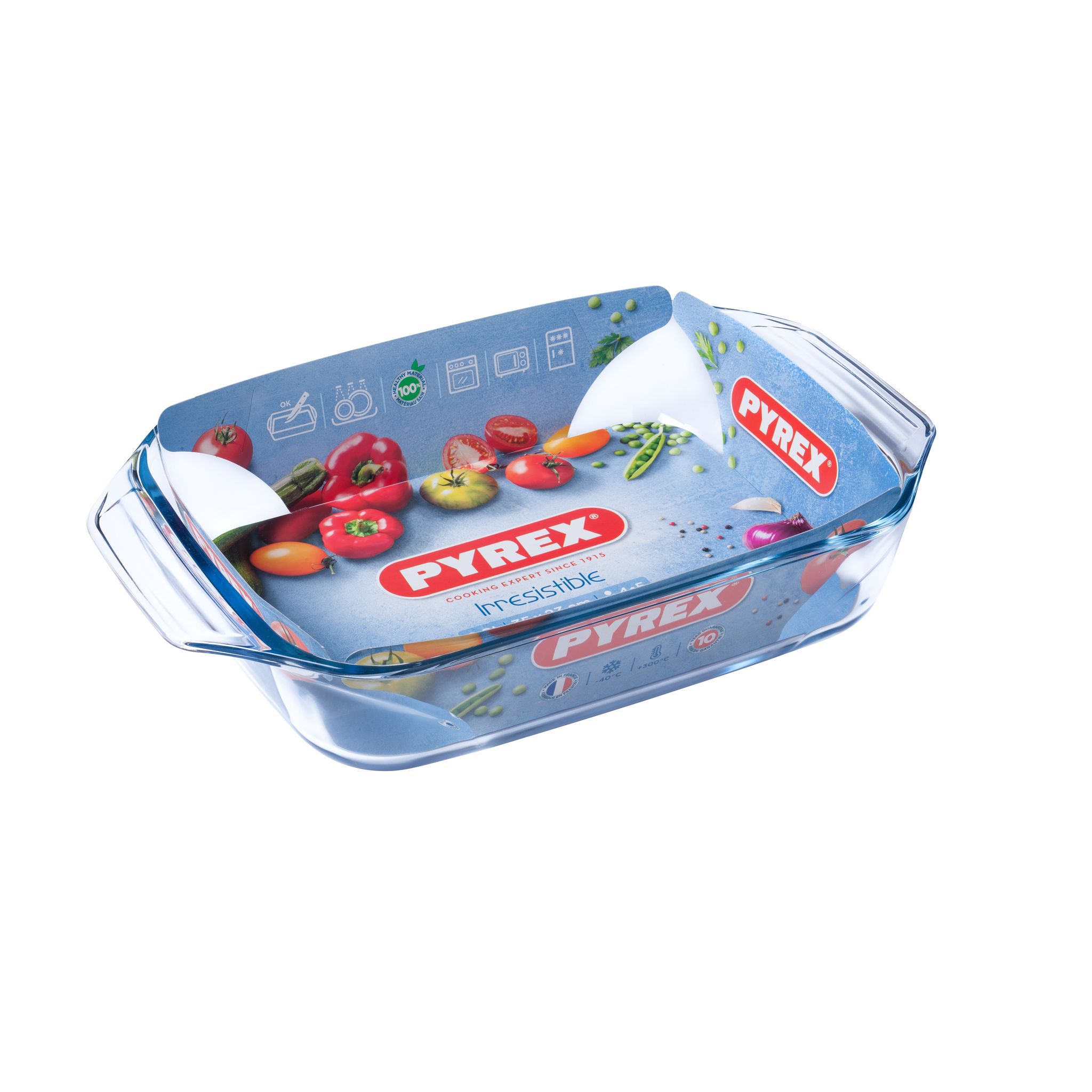 Lot de 3 plats à four PYREX® rectangulaires en verre, Irresistible