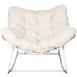 paris prix fauteuil design odin 110cm naturel & blanc