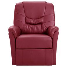 Chaise inclinable Rouge bordeaux Similicuir