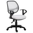 IDIMEX Chaise de bureau pour enfant COOL fauteuil pivotant et ergonomique avec accoudoirs, siège à roulettes et hauteur réglable mesh blanc