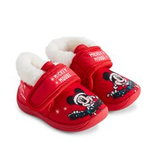 MICKEY Chaussons bébé fille (Rouge )