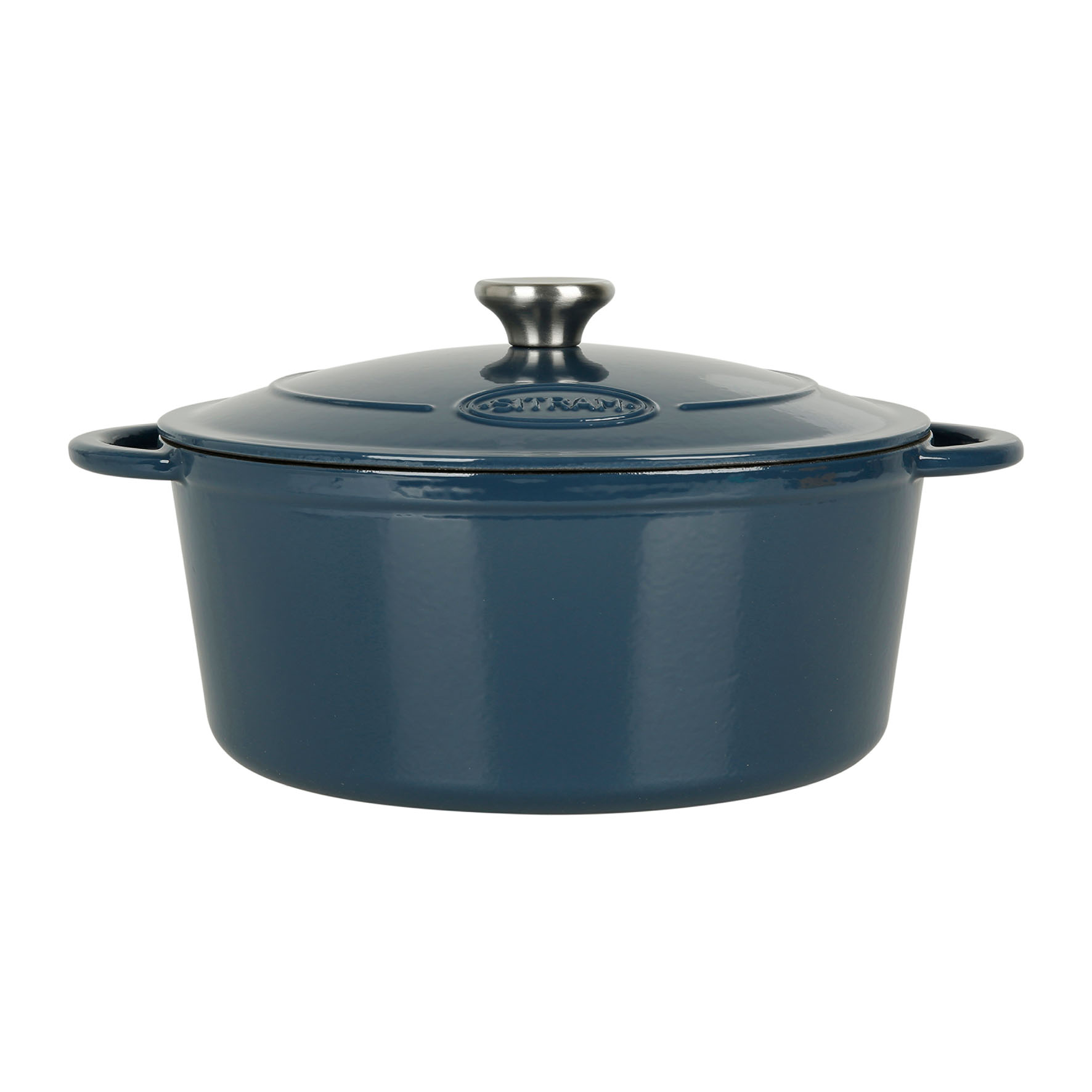 Basics Ronde Faitout en fonte émaillée, 7 L, Bleu : :  Cuisine et Maison