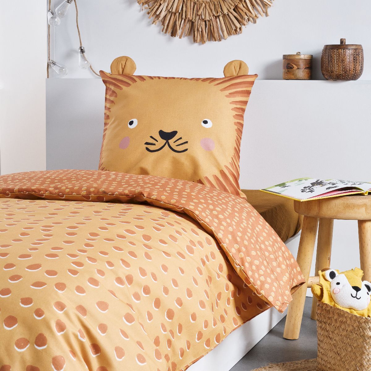 TODAY Parure housse de couette enfant coton 57 fils LION pas cher