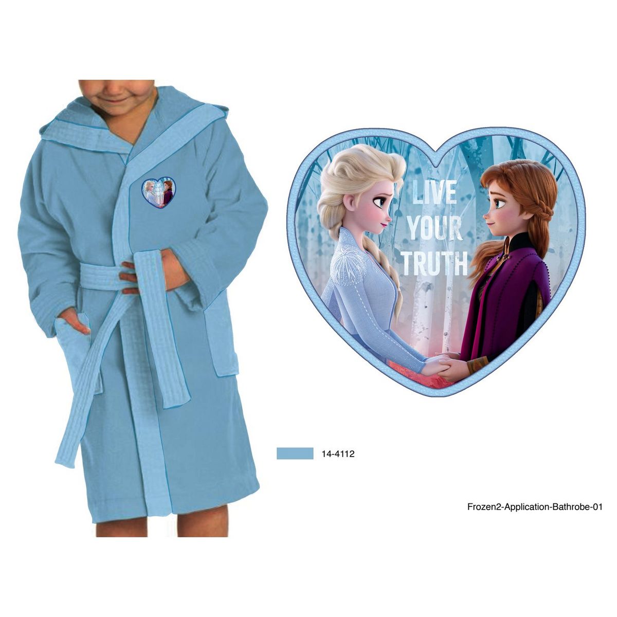 Reine des neiges Peignoir enfant en coton 320 g m REINE DES