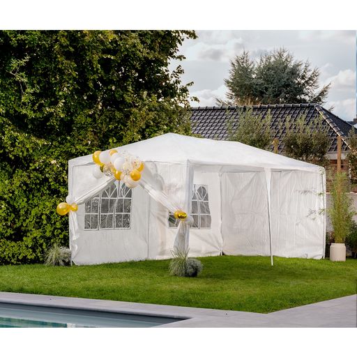 vidaXL Tonnelle de jardin Tente de réception Chapiteau Bleu 3x3m