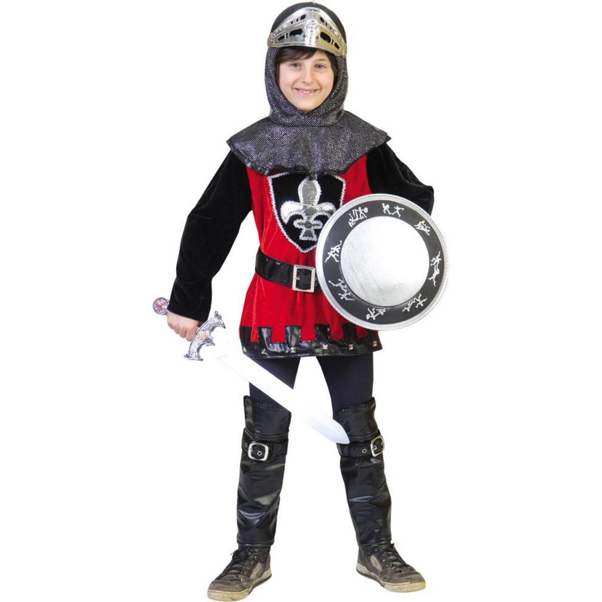 FUNNY FASHION Costume Courageux chevalier - Enfant - 8/10 ans (128 à 140 cm)