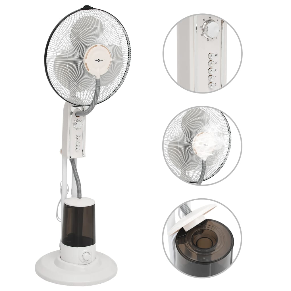 Ventilateur sur pied avec brumisateur FOGGY argent