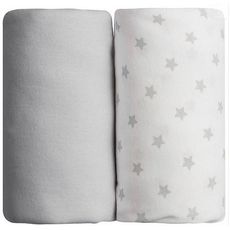 Babycalin Lot De 2 Draps Housse Pour Lit Bebe Etoiles 60 X 1 Cm Pas Cher A Prix Auchan