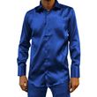 Kebello Chemise en satinHomme Bleu. Coloris disponibles : Bleu
