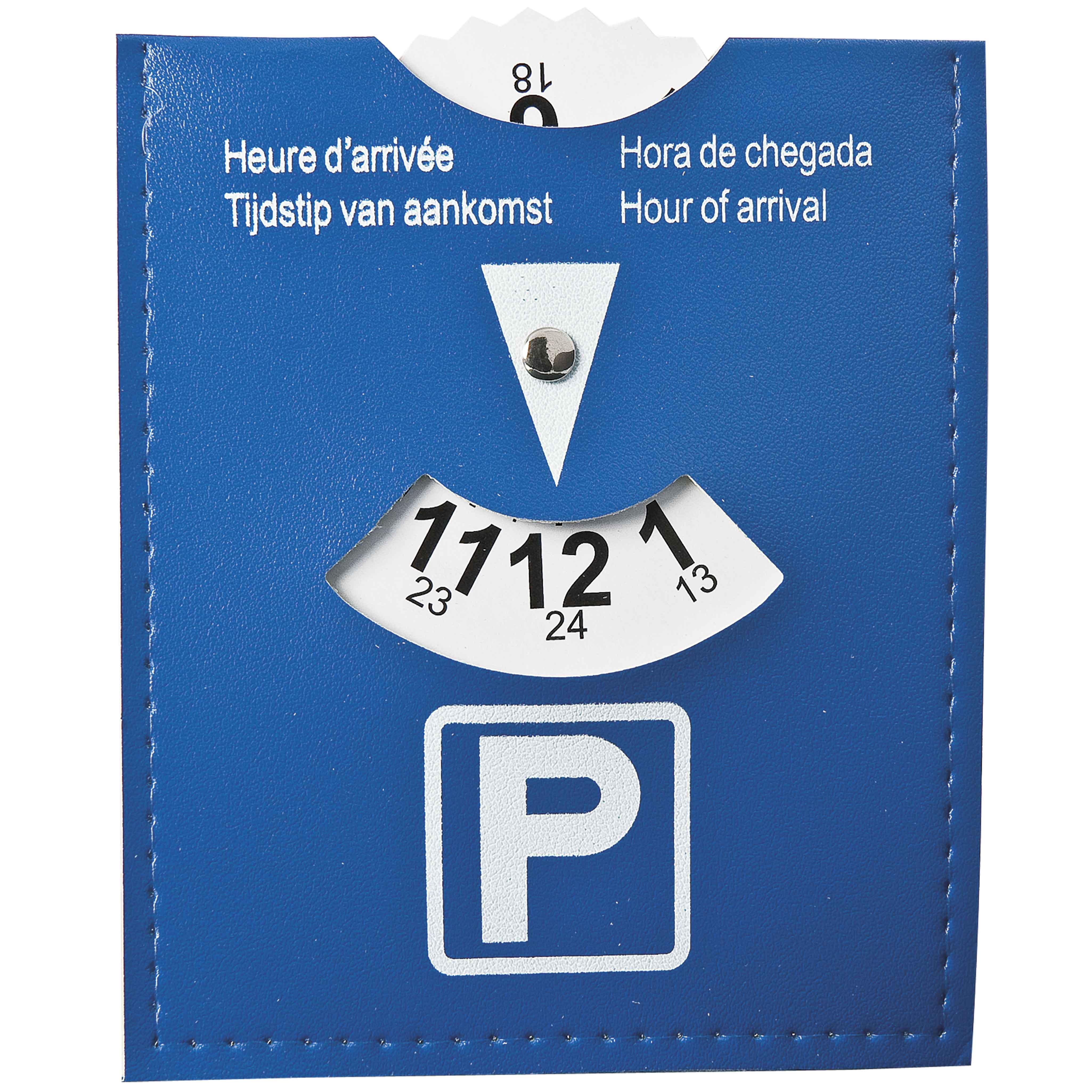 Disque de stationnement et grattoir (bleu, blanc, ABS PS PP, 68g) comme  goodies d'entreprise Sur